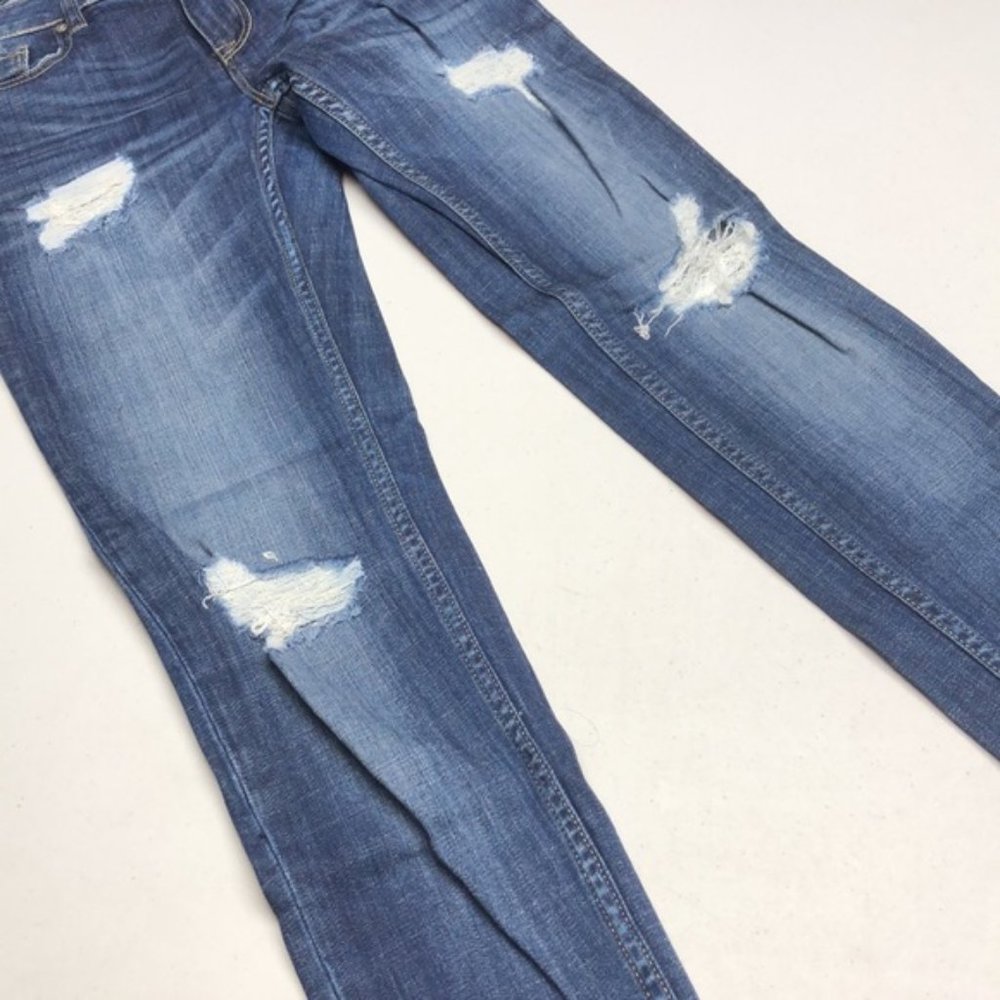 LIKE NEW VIGOSS CHELSEA SKINNY JEANS 27x29 RARE DISTRESS ED ๐ - Picture 8 of 12